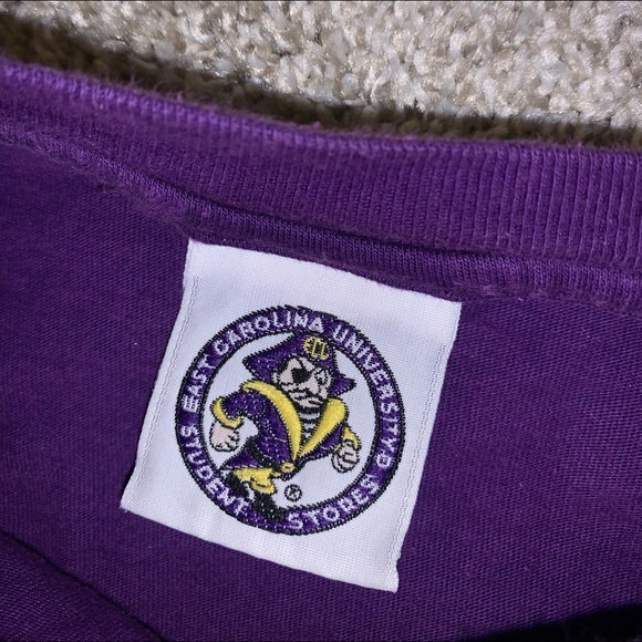 East Carolina University Purple & Yellow Shirt M - Picture 6 of 8